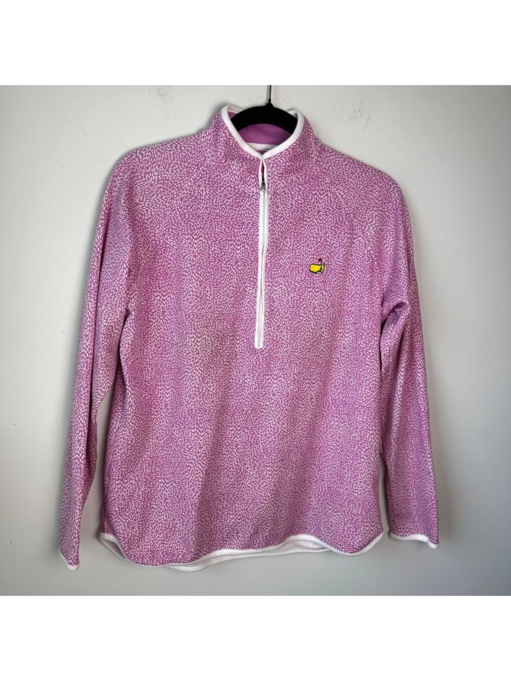 Magnolia Lane Womens Masters Golf 1/4" Zip Pima Cotton Pullover Size L